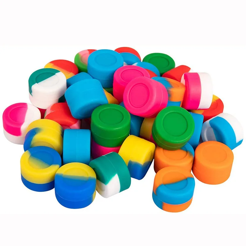 Custom silicone storage tank Non-stick silicone wax oil tank 2ML non-leakage cylindrical storage tank