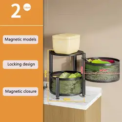 XingYou best seller kitchen rotating storage shelves rack vegetable organizer metal storage rack trolley