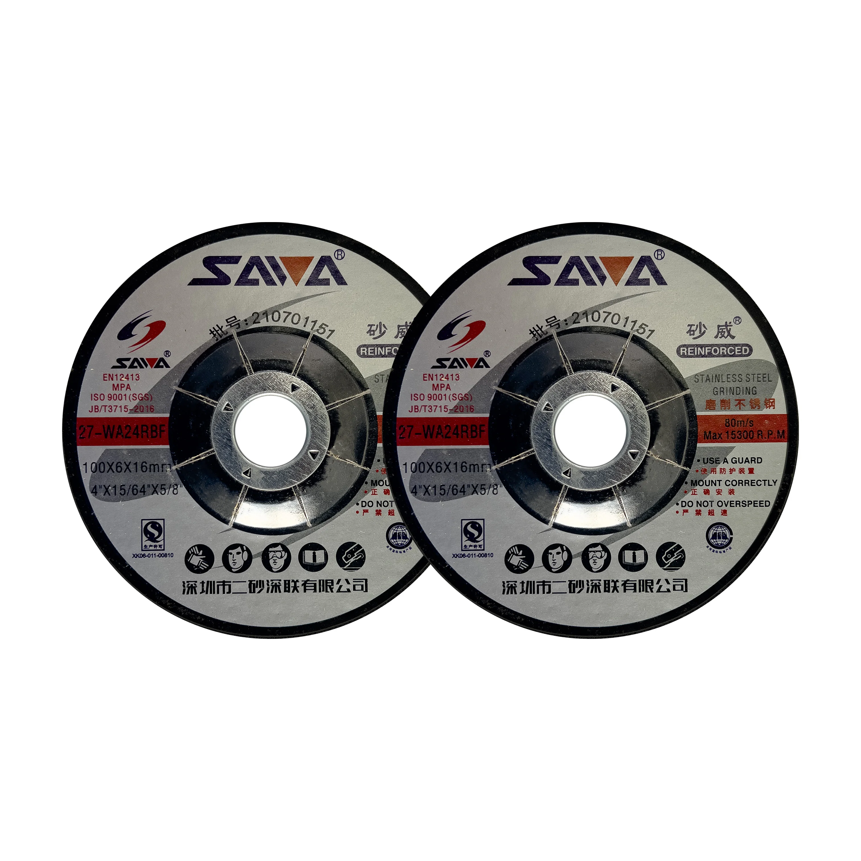 High Efficiency 100x6x16mm Aluminum Oxide Grind Disc Grinding Wheel For Weld Grinding