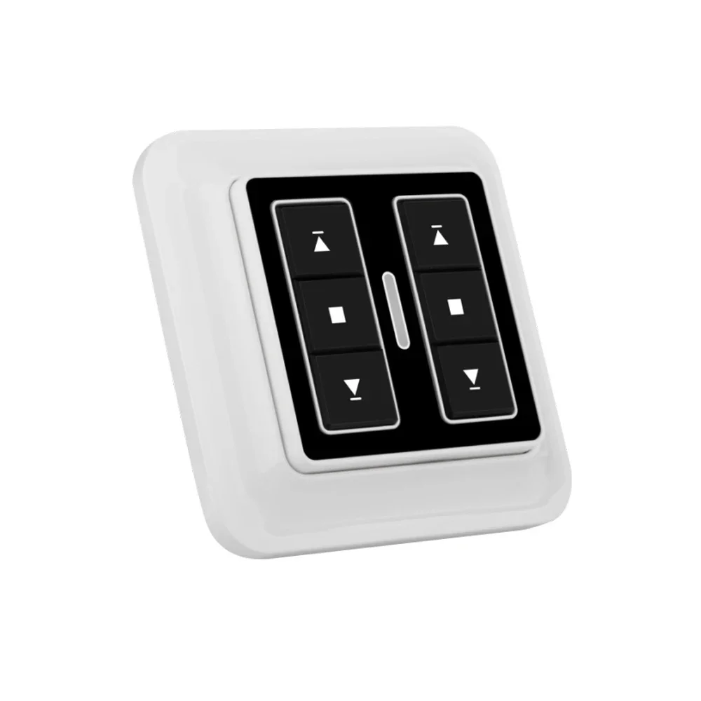 RF433.92Mhz Five Channels Wall Type Emitter Tubular Motors Remote Control Wall Switch Transmitters For Motorized Curtain Remote