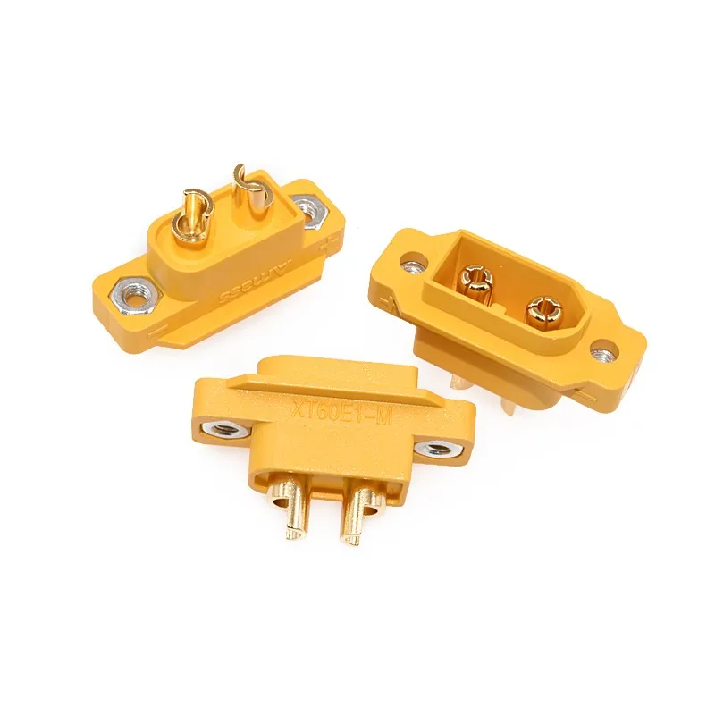 Amass XT60e1-M F XT60e-F XT60 E-F XT60em male and female through-hole panel XT60 mountable screws to housing connectors