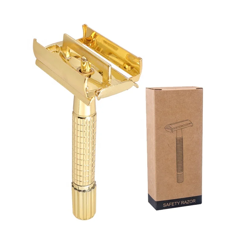 Gold Color Butterfly Opening Razor Twin Blade Twist to Open Double  Edge Blade Razor
