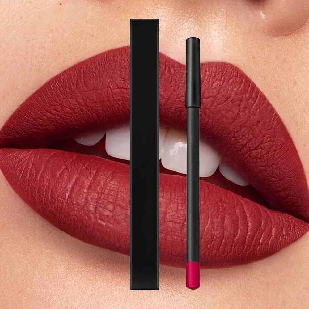 Low Moq Waterproof Lipliner Vendor Private Label High Quality Custom Logo Wholesale Vegan Cruelty Free Brown Nude Matte Lipliner