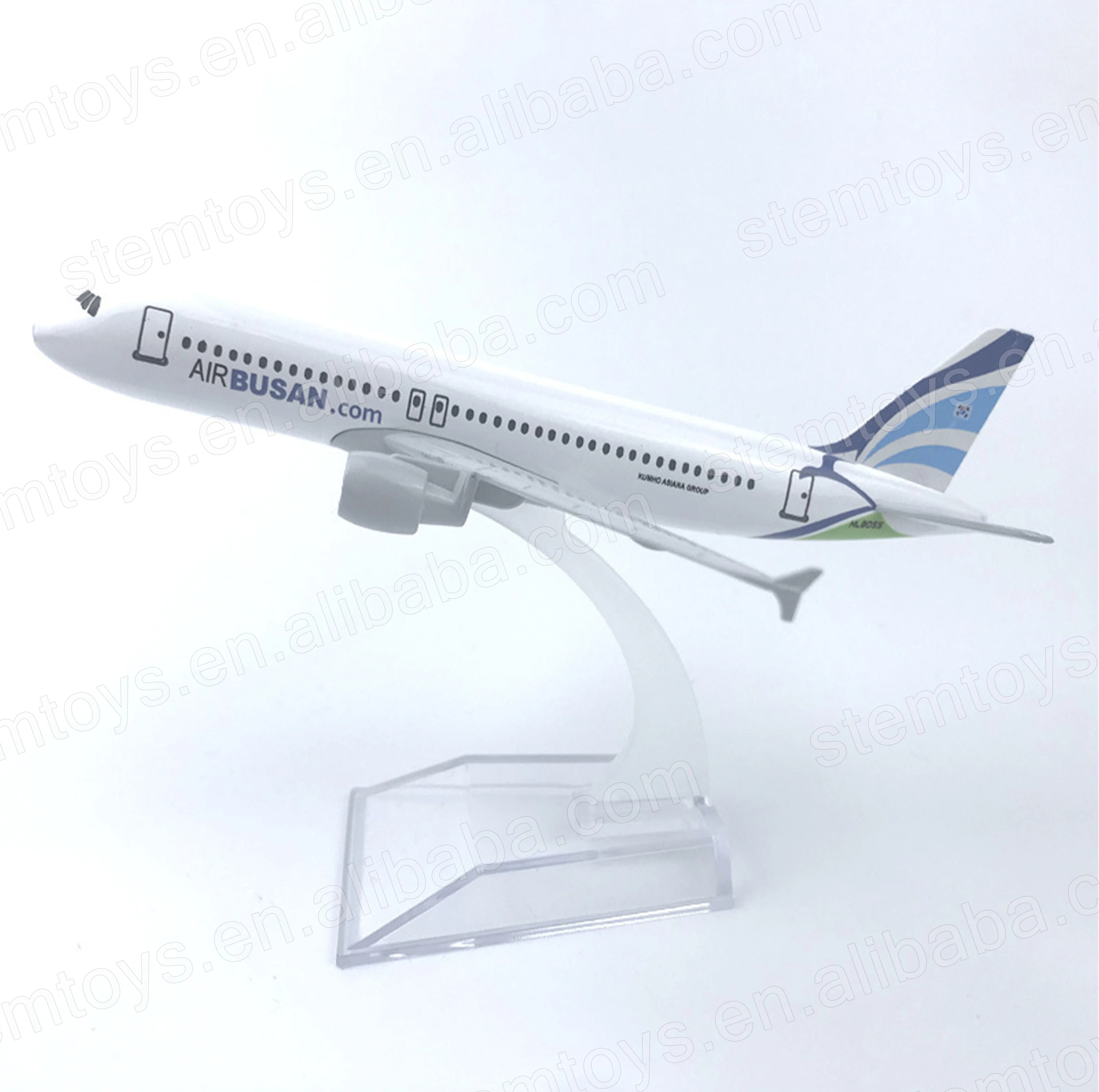 Diecast Air Model 1:400 Aircraft Airbus A320 Air Busan Alloy Plane Model South Korea 320 for Xmas Gift Decoration