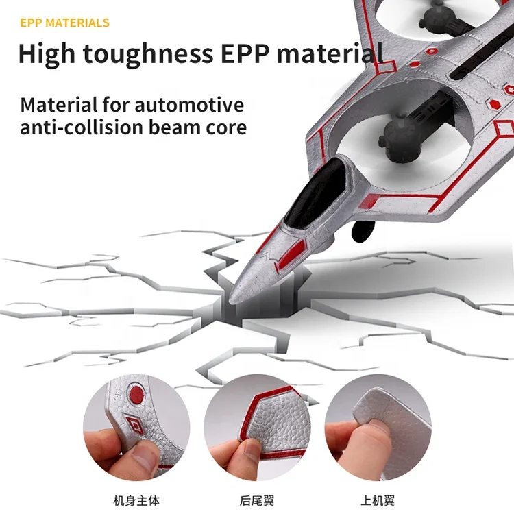 EPP Foam 2.4G RTF Electric High Speed Triaxial 3D Roll Flip LED Remote Control Plane Quad copter Toy RC F35 Airplane Helicopter