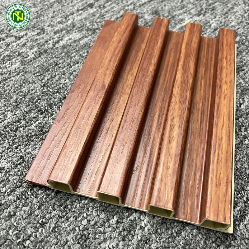 New design 2--6M length Ceiling Decoration Novel Design wpc wall panel Background Wall Panel Modern Moisture WPC plastic panel