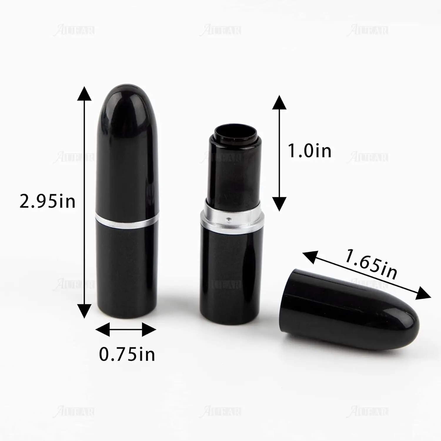 Black Bullet Empty Lip Balm Lipstick Tubes Container