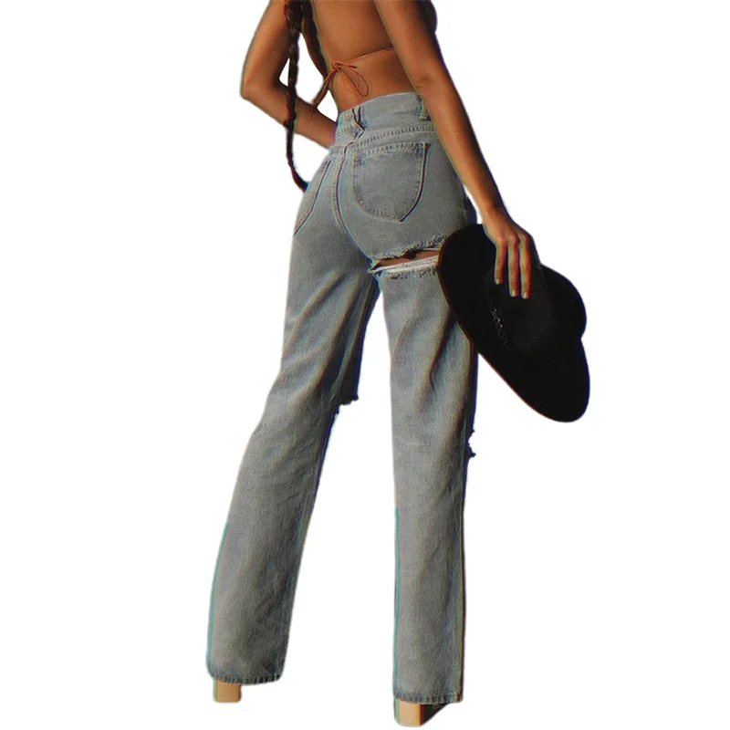 Colombian Jeans For Womens Clothing Summer Hole Jeans Pants Fashion Trousers Women's Jeans