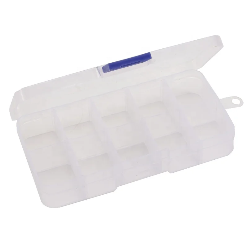 Fishing Tackle Box Insert type 10 Compartments Fishing Accessories Baits Lure Hook Boxes Plastic Storage Case High Strength