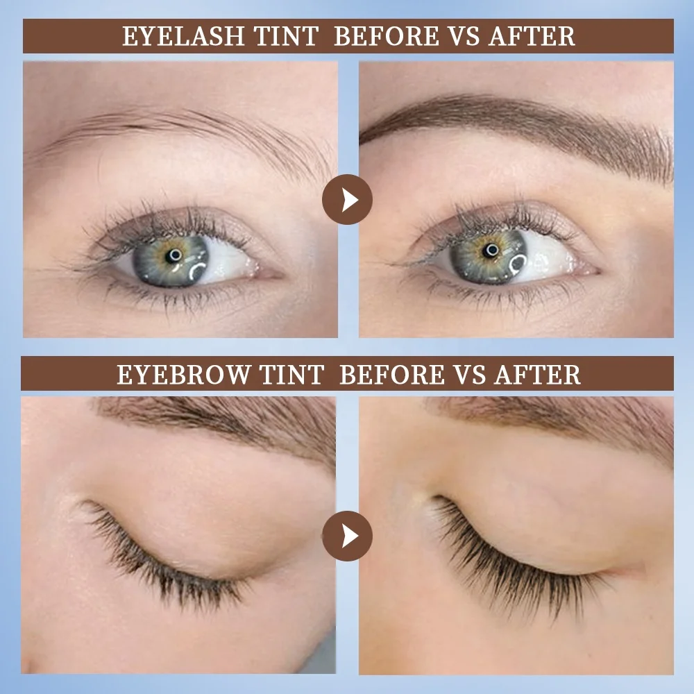 ICONSIGN Cejas Semi Permanent Tint Lash Eyebrows Henna Tint Brow Henna Eyebrow Paint Brown Black Dye Eyebrow Set With Brush