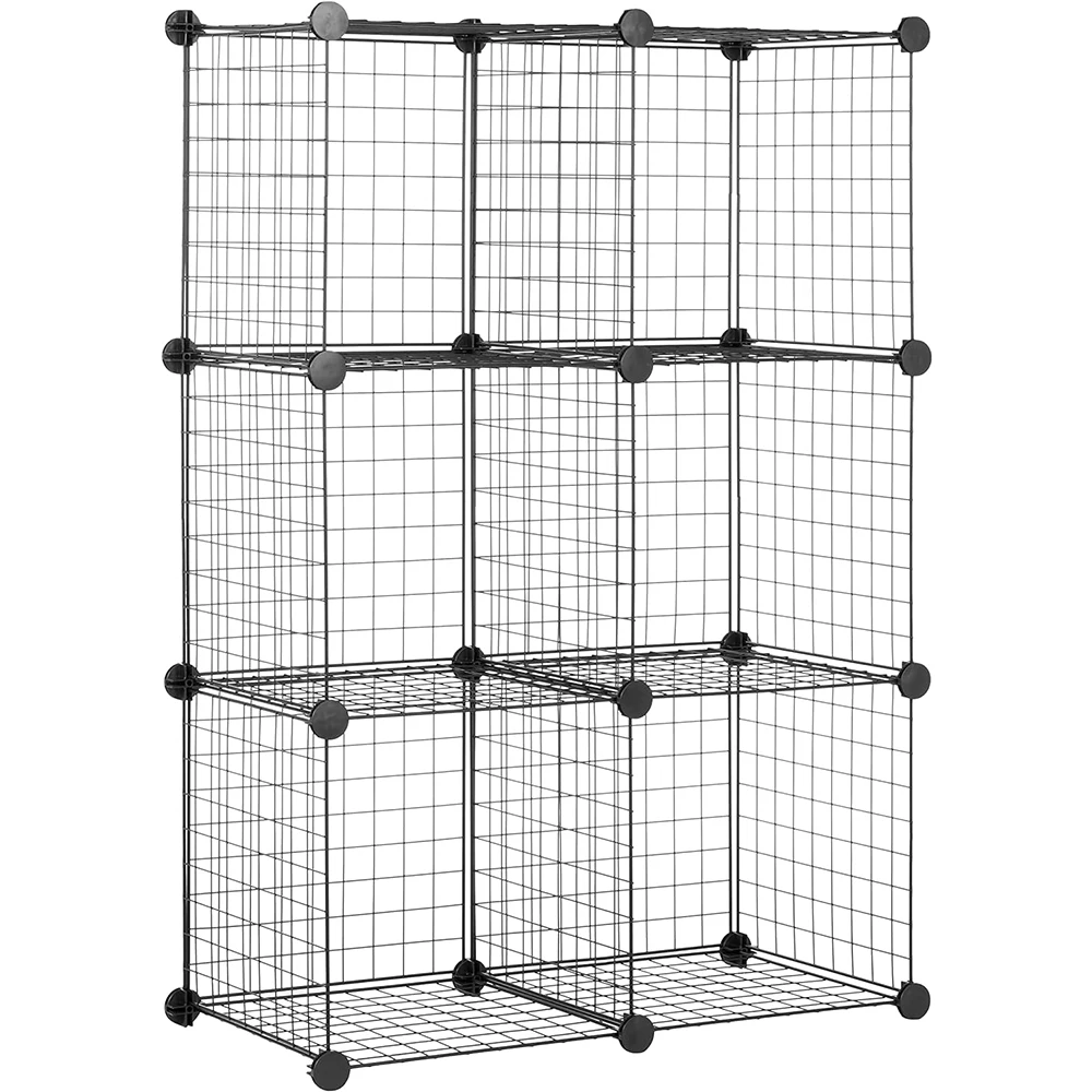 6-Tiered Expandable Combined Metal Mesh Storage Rack Simple Multifunctional Household Kitchen & Living Room Use