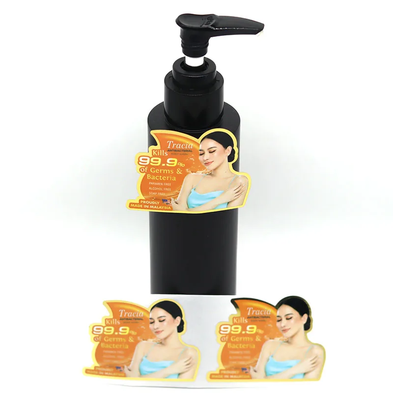Printing Custom Adhesive Shampoo Bottle Pet Label Stickers Private Sticker Partial Glue killed label For Skin Care