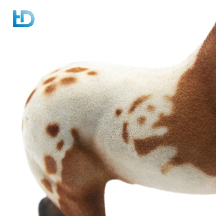 Wholesale Custom Home Decoration Plastic Brown Irregular Plastic Flocked Animal Toy