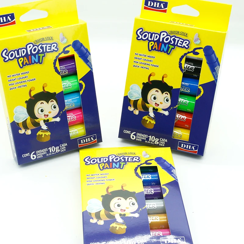 School Supplier Art Set Solid Poster Crayons Art Set Non-toxic Art Drawing Bath Crayon Set Kids Educational Paint Stick