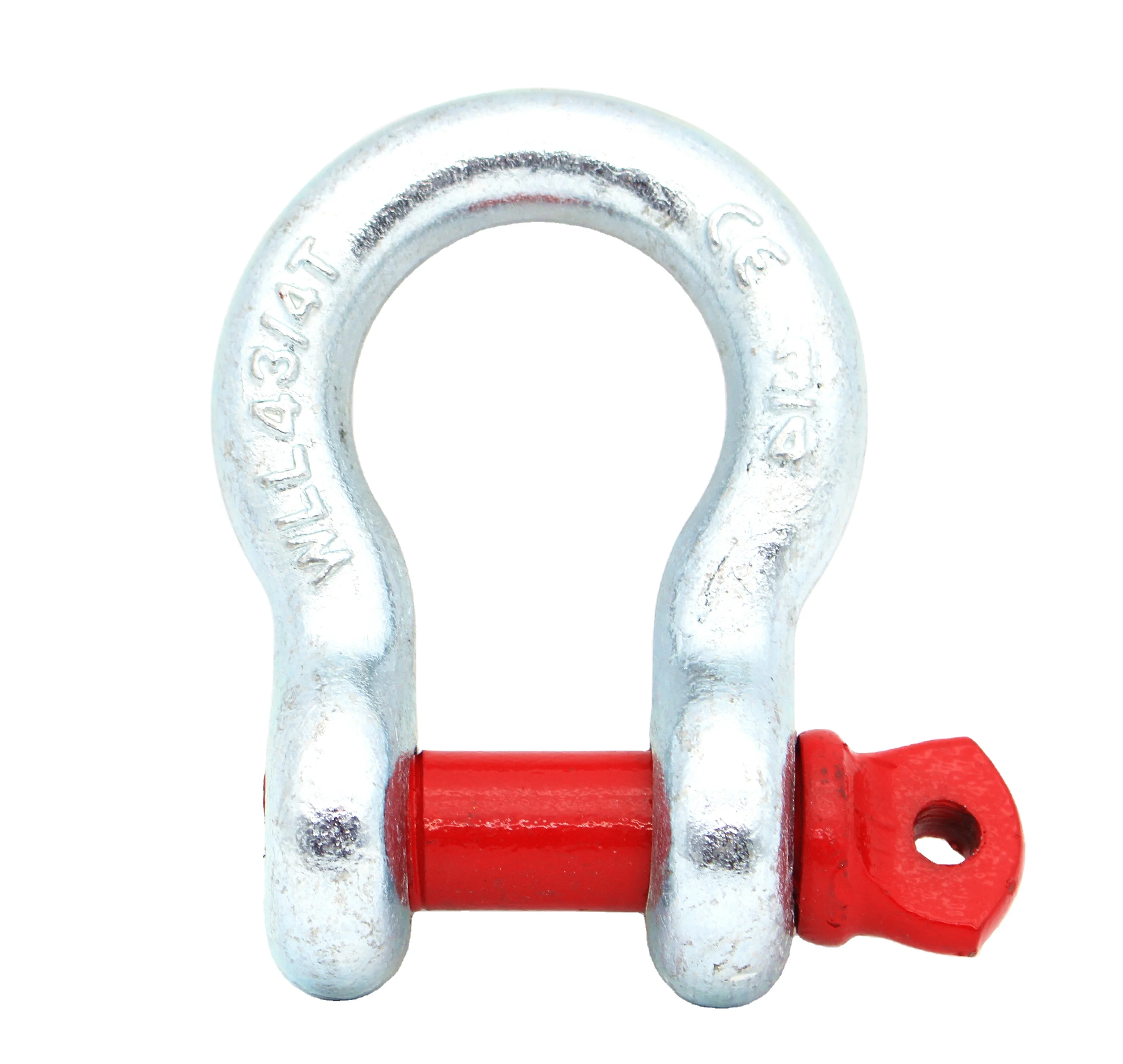 China manufacturer US Type G209  Range from 330kg to 55000kg Steel drop forged Omega Lifting Anchor Bow  Shackles with screw pin