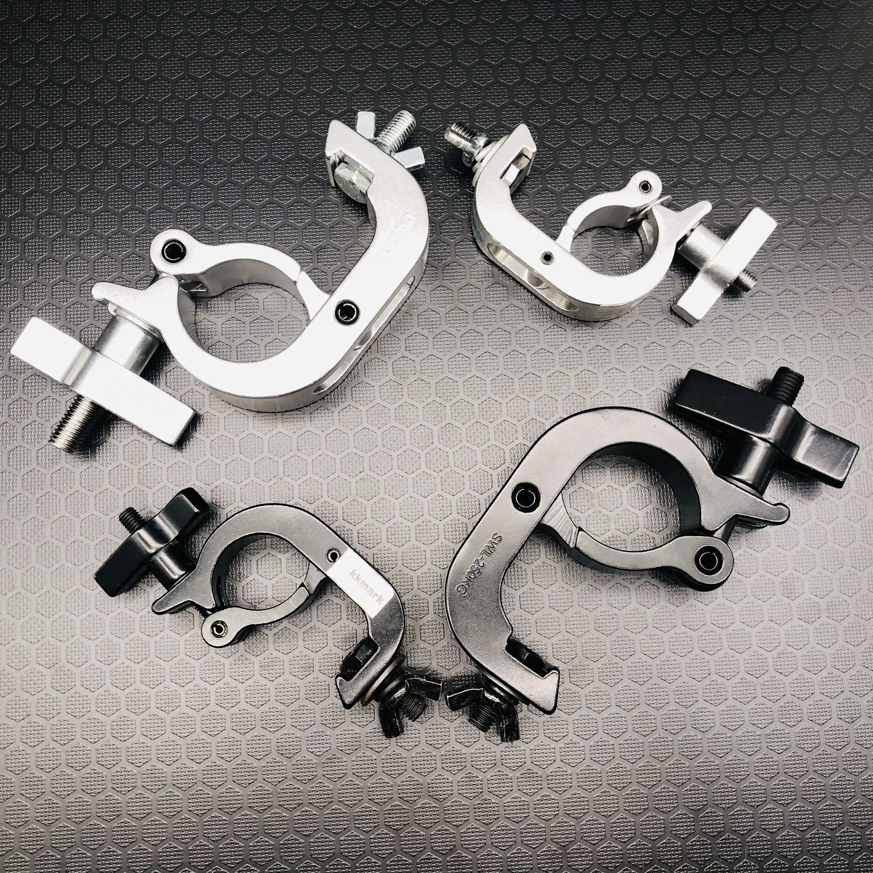 20mm 30mm 40mm 50mm 60mm 1in 2' Easy Self Locking Beam Clamps Half Coupler MINI JR Swivel Truss Rigging Staging Lighting Clamps