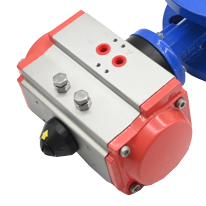 JTAIV customized Flange Butterfly Valve Stainless Steel DN15-DN100 single/double acting Pneumatic Flange Butterfly Valves