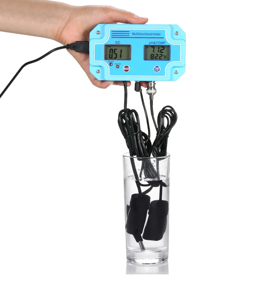 PH EC Temp Meter Tester Water Quality Testing Aquaculture  Drinking Water Measuring Tools High Accuracy