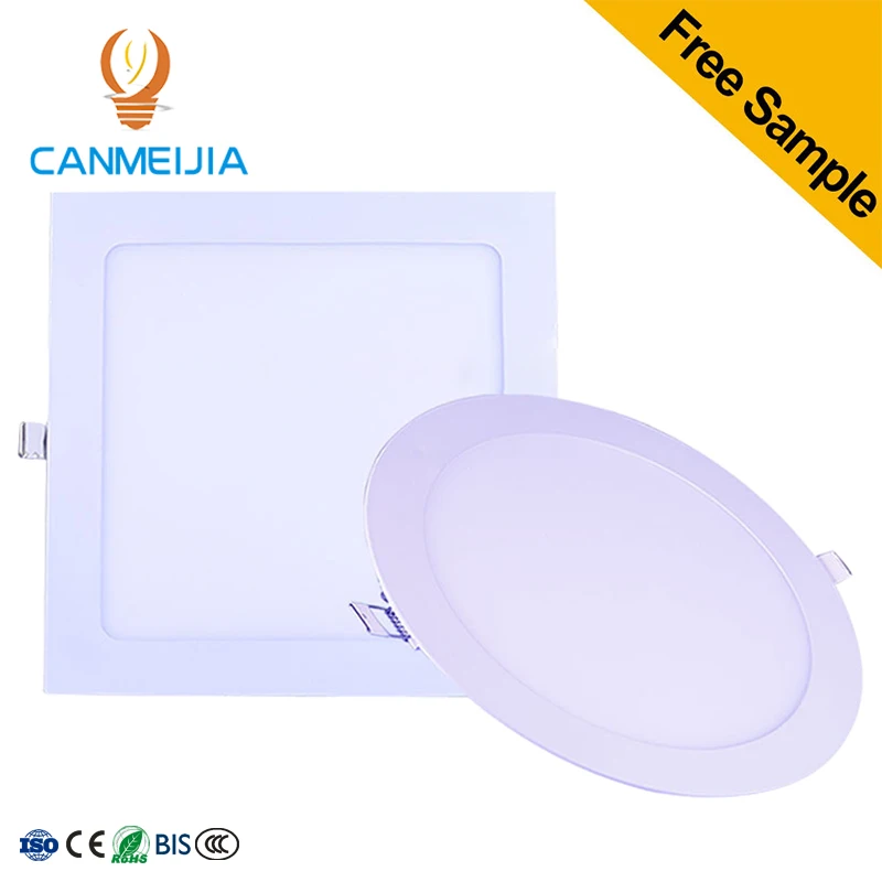 ultra slim round led panel light square 3w 4w 9w 12w 15w 18w 24w led ceiling downlight 85-265V