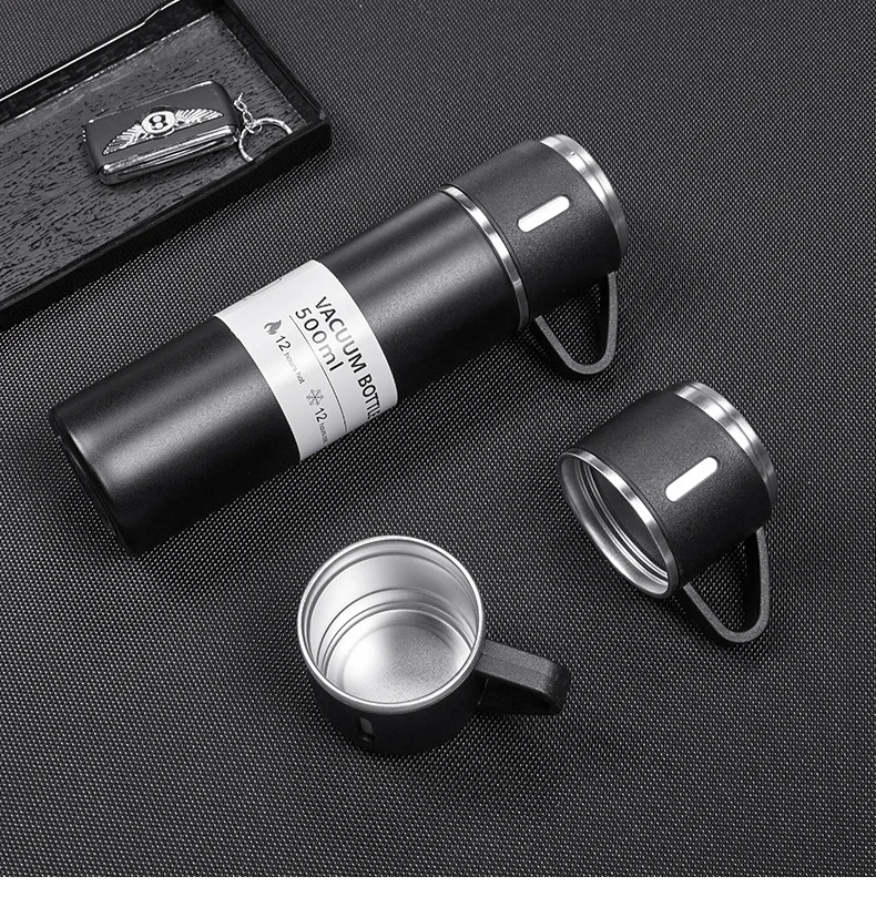 Double wall insulated stainless steel vacuum flask thermos gift set universal custom mini tea coffee car thermos mug for kids