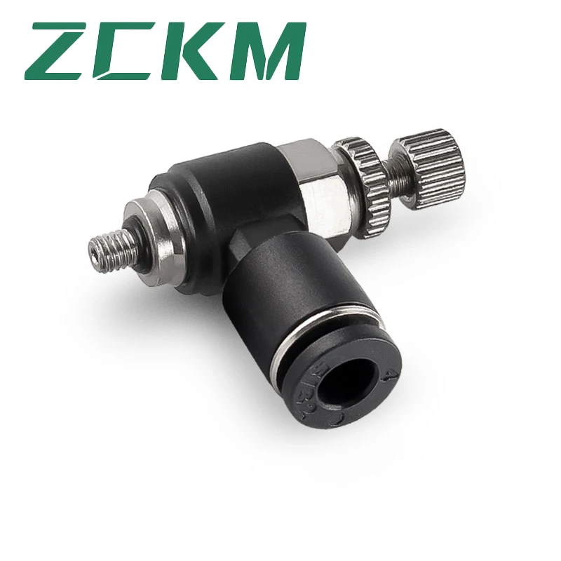 Pneumatic miniature Elbow 90 Degree SL Control Valve Push to Connect Air Line Fitting Air Flow Fittings