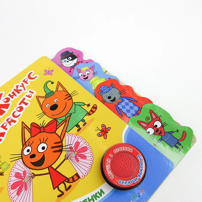 Free Samples ABC Educational Kids Coloring Cardboard Full Color Board Book Printing Sound Module Children Book Printing Services