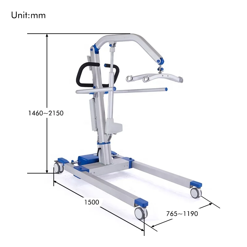 Adjustable Electric Elderly Patient Lift Aluminum Lifting Patient Lightweight Heavy Duty Patient Transfer Lift For Disabled