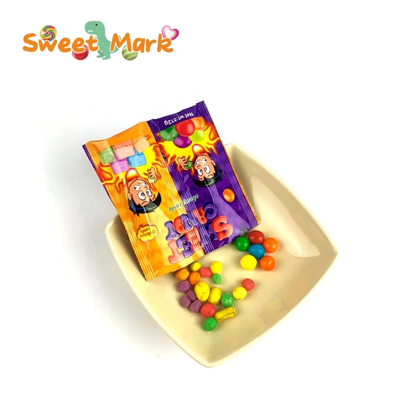 Halal food half sweet gummies half sour chewy beans