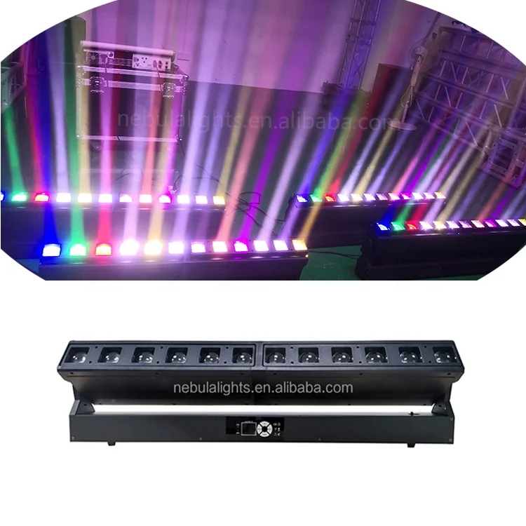 Hot 12*40W Beam Zoom Washing RGBW Color 4 in 1 LED Strip Bar Stage Lighting Moving Head Light