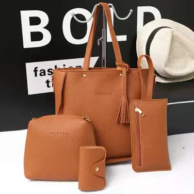 Large Capacity Purse Handbag Wallets Coin Card ladies 4 pcs women hand bags set handbags girls bags