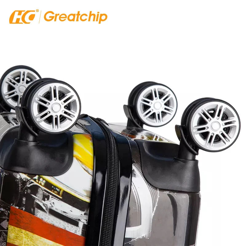 Custom Print ABS PC Suitcase Carry On Hard Shell Travelling Bags  Case Luggage Sets