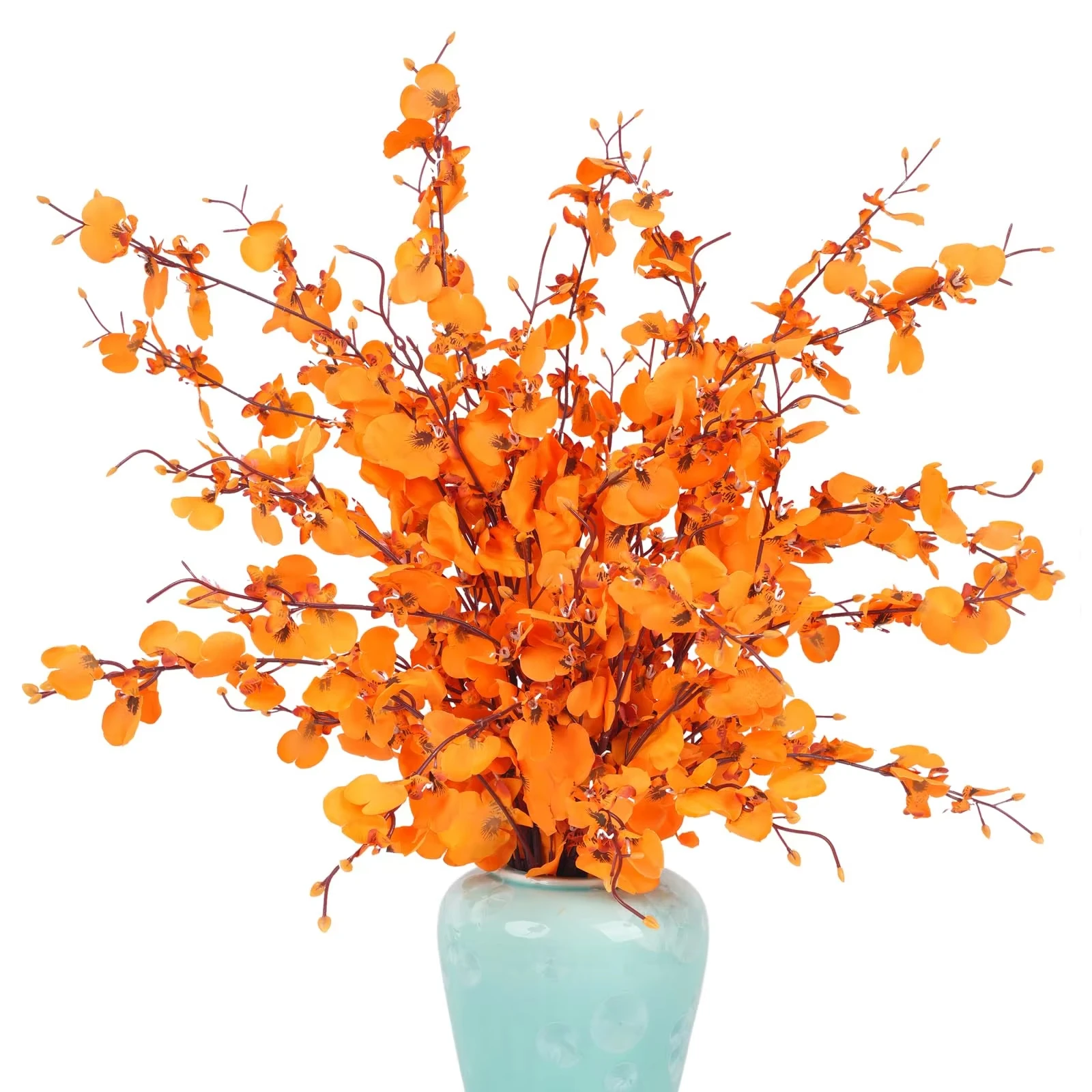 Высокое качество искусственные орхидеи оптом оранжевый искусственный цветок Искусственный декоративный