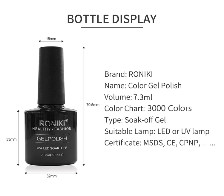 Gel Polish 154 Colors Nail Art Manicure Semi Permanent UV LED Esmalte Para Unha Gel Varnish Set 7.3ml