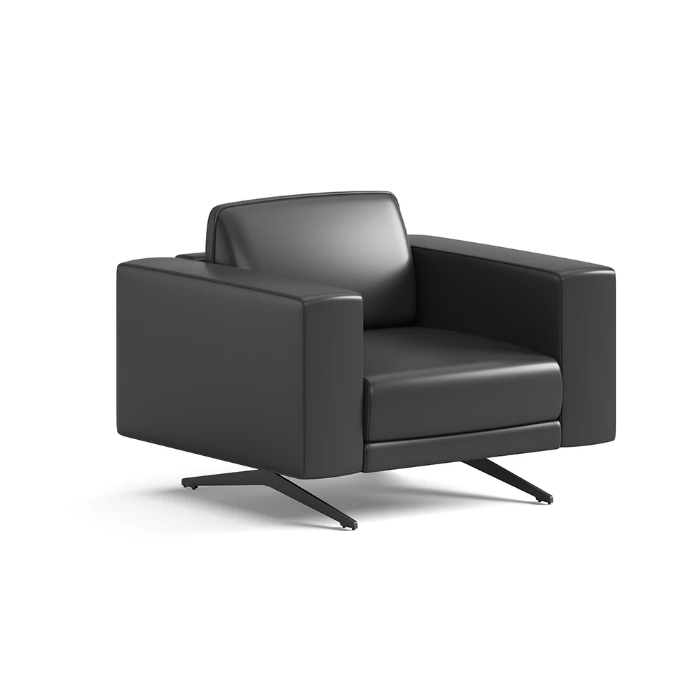 Modern Fabric PU Leather executive Sectional office sofa reception office 3 piece sofa set furniture