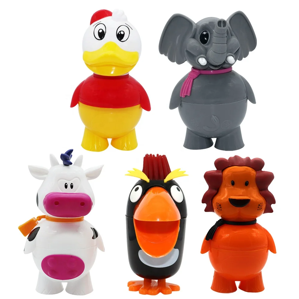 Customized Ice Cream Cups Animal Shape Cartoon Plastic Ice Cream Cup with Lid