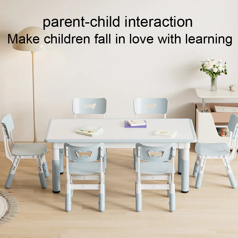 Feiqi adjustable children activity learning study play table and chair set kids multifunctional plastic reading desk