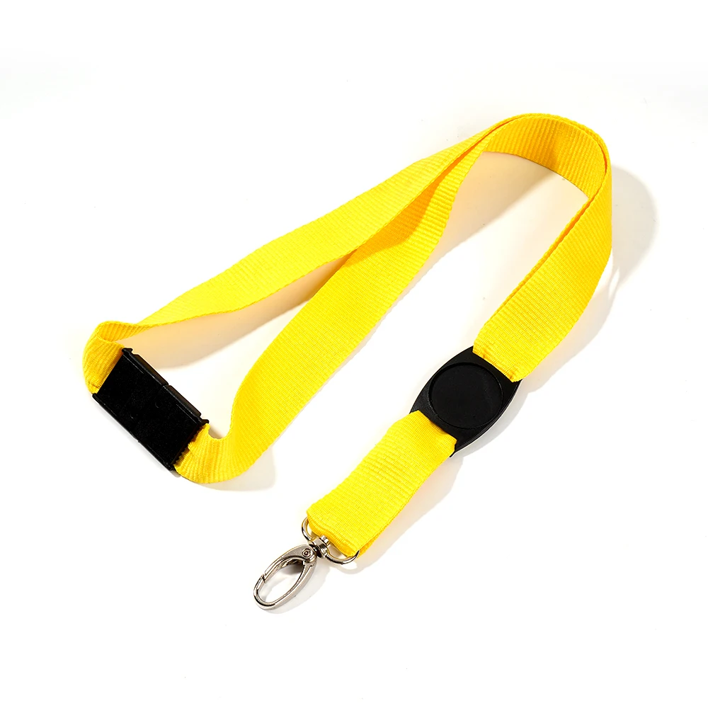 Multi color polyester lanyard OEM kids lanyard with clip plastic hook promotion sublimation polyester lanyard