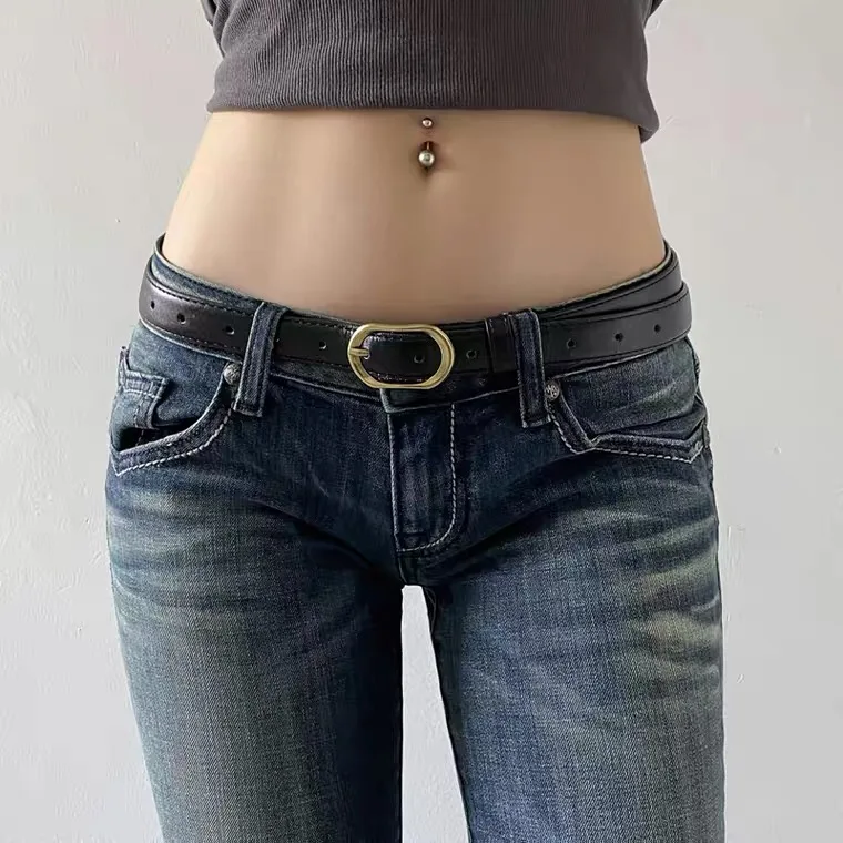 Korean Style PU Jeans Waist Belt Woman Leisure Casual Pin Buckle Student Belt Fashion