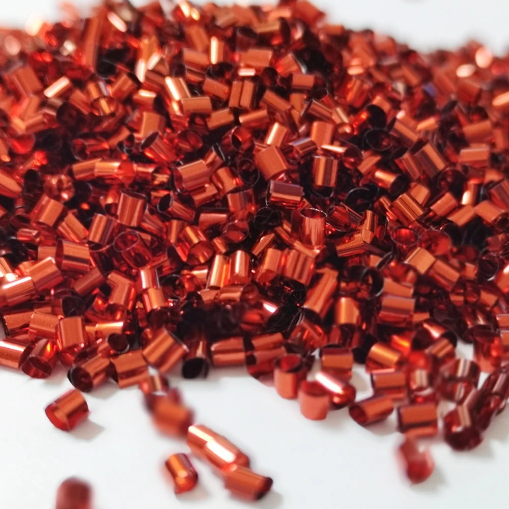 500g red color soft PP straws tube beads bingsu beads for slime kit accessories