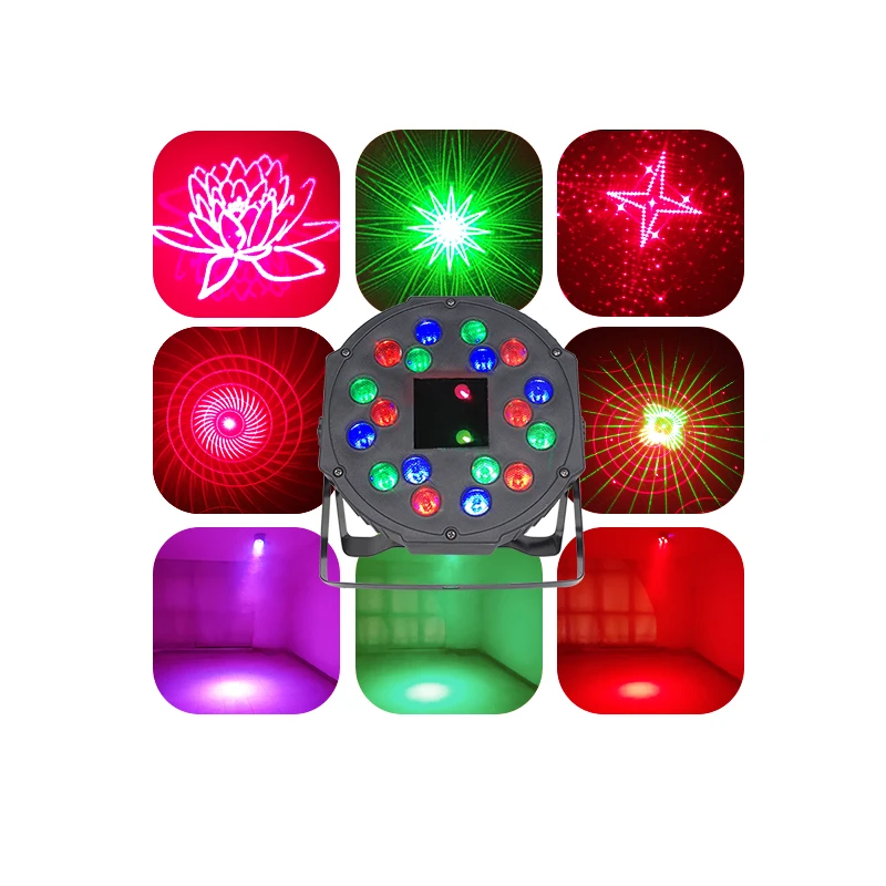 DMX512 18 LED Par Lights Stage Lighting Effect DJ Disco Bar Party Home party  for  18 leds Par lamp  laser  light