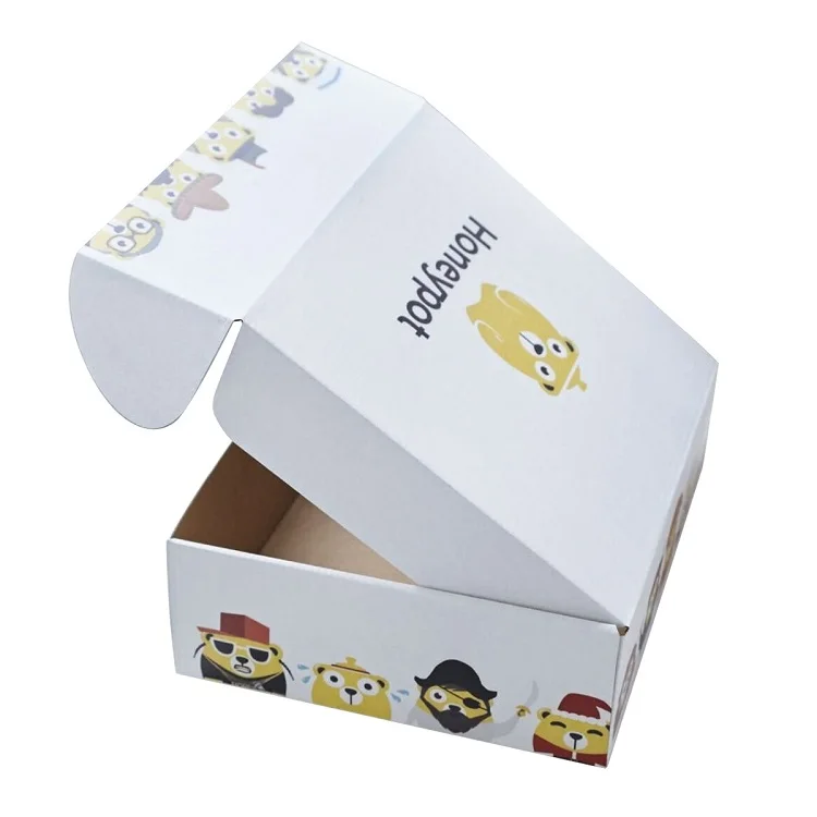 White Corrugated Shipping Mailer Box UV Advantage Industrial Paper Packaging Free Sample Foil Specifications Embossing Printing