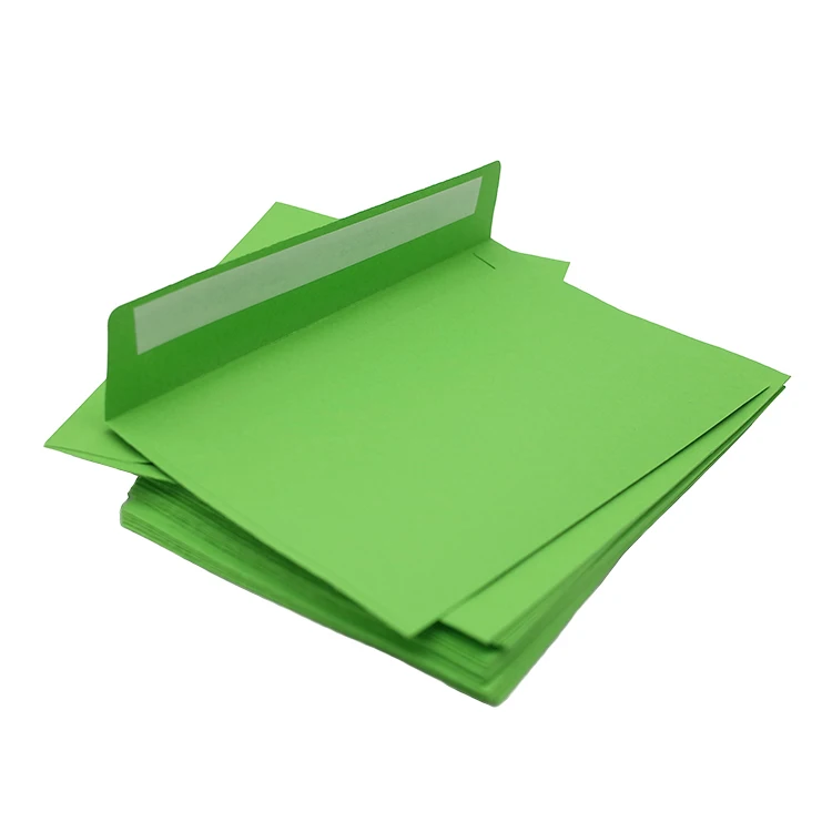 Customized Design Manufacture Wholesale Green Paper Postcard Packaging Envelope