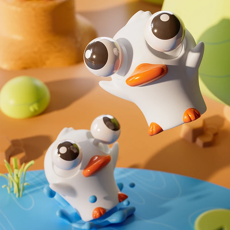 Funny Anti-Stress Fidget Squishy Soft Animal Pop Out Eyes Squeeze Stress Relief Toy For Adult Kids