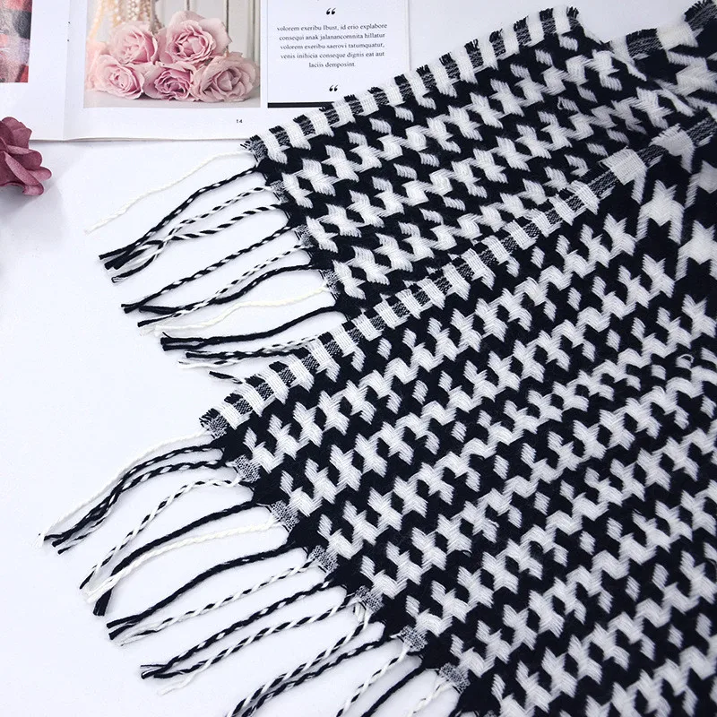 Unisex Warm Soft Cashmere Feel Tartan Plaid Buffalo Check reversible Fall Winter Scarf