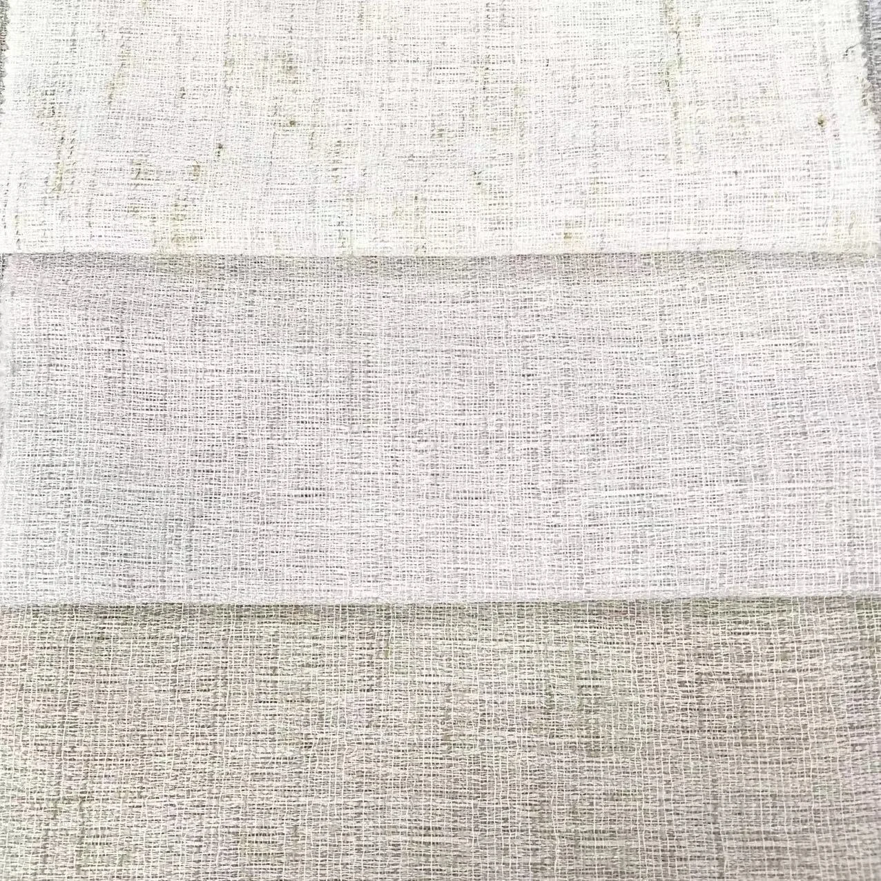 Chinese manufacturer Linen Polyester Curtain Rolls Sheer For living room