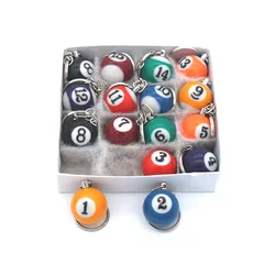 Wholesale fantacy 16PCS Billiard Pool Accessories Keychain Ring For Sale