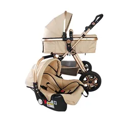 Wholesale Cheap Leather 3 In 1 Baby Pram, Reborn Baby Folding Baby Strollers/