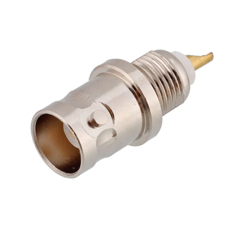 High quality full brass RF Coaxial BNC female connector with washer and nut