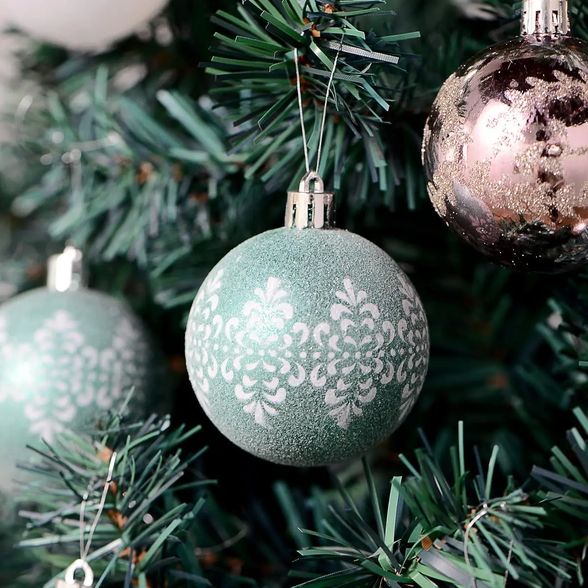 2.35ft blue christmas ornaments balls for home decor