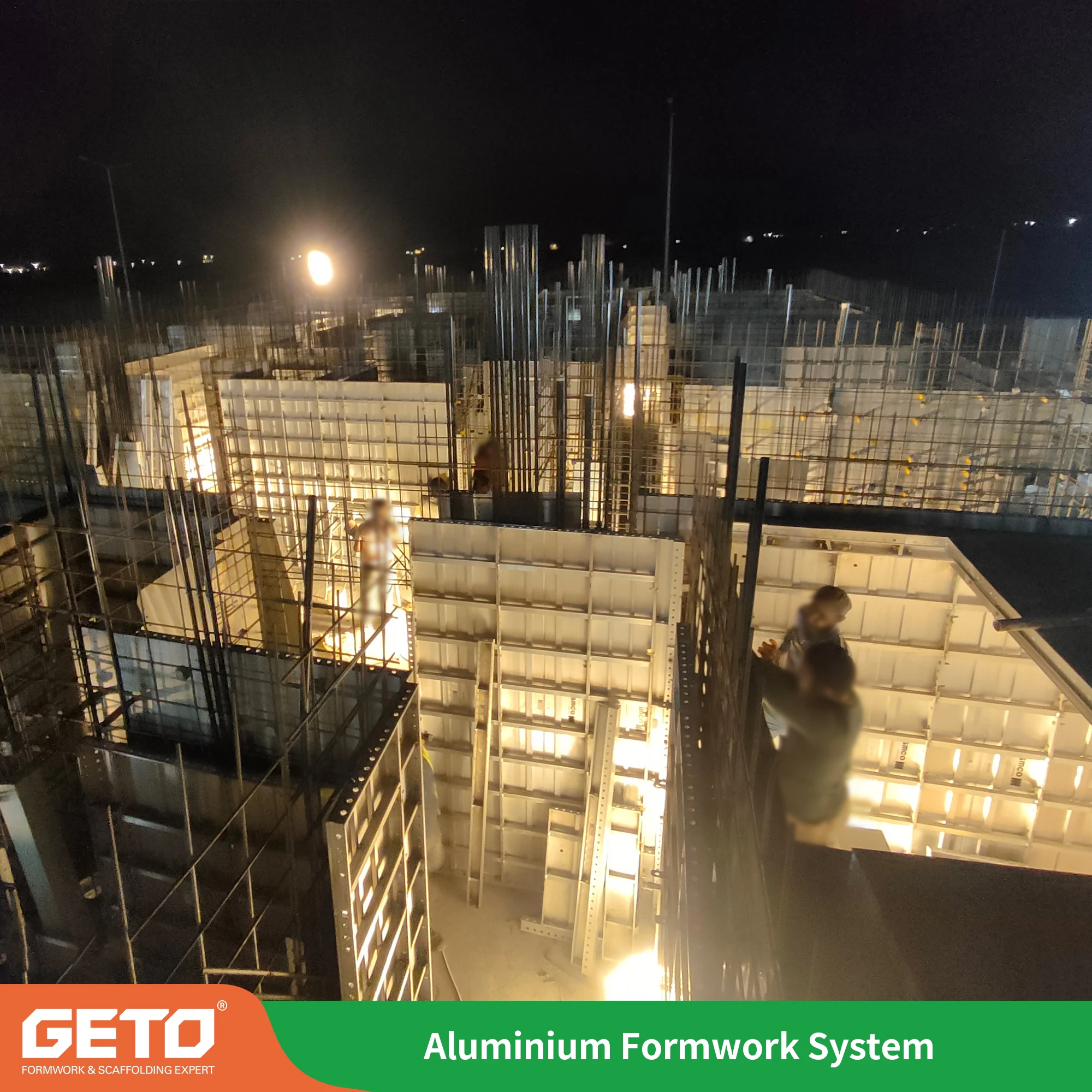 Fast construction time metal formwork concrete building structural materials
